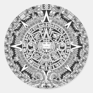 Mayan Calendar 12.21.2012 Aztec Ronde Sticker