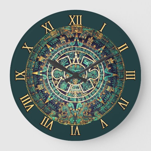 Mayan Calendar Clock Grote Klok (Voorkant)