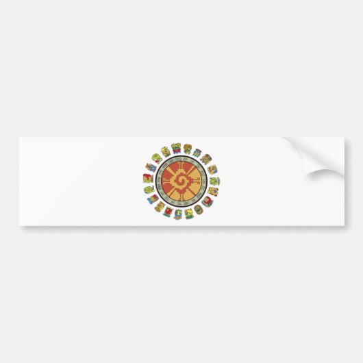 Mayan Calendar Design Bumpersticker (Voorkant)