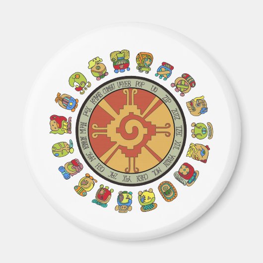 Mayan Calendar Design Magneet (Voorkant)