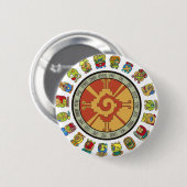 Mayan Calendar Design Ronde Button 5,7 Cm (Voorkant /achterkant)