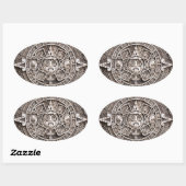Mayan Calendar Ovale Sticker (Vel)
