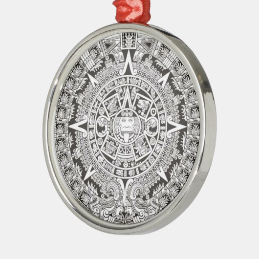 Mayan Calendar Premium kerstversiering Metalen Ornament (Links)