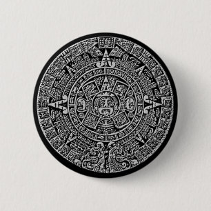 Mayan Calendar Ronde Button 5,7 Cm