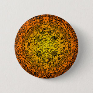 Mayan Calendar Ronde Button 5,7 Cm