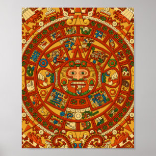 "Mayan Calendar Stone" Poster