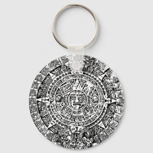 Mayan Calendar White Sleutelhanger
