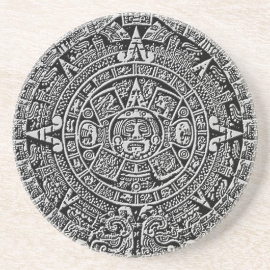 Mayan Calendar Zandsteen Onderzetter (Voorkant)