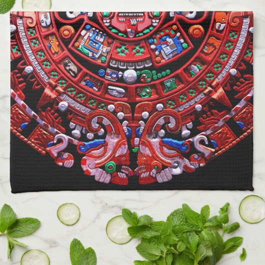 Mayan Calender Theedoek (Gevouwen)