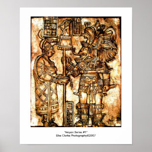 Mayan Carvings Foto serie #1 Poster