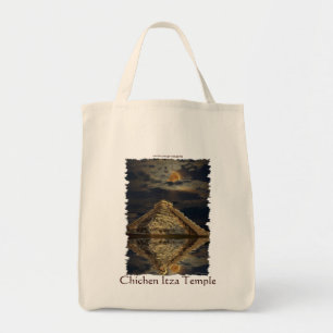 Mayan Chichen Itza Temple & Moon Canvas tas