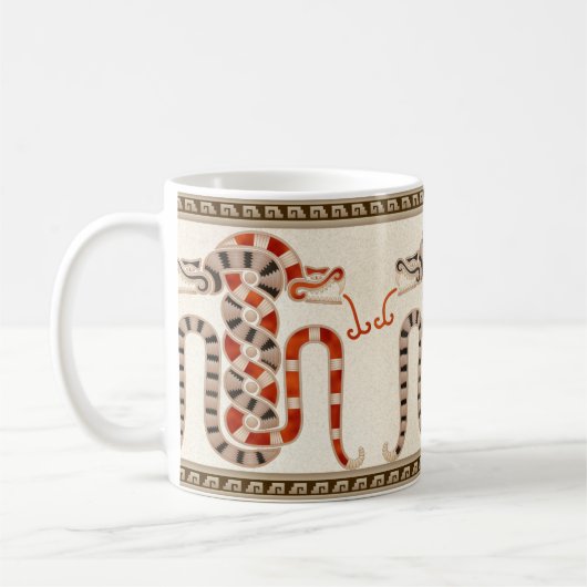 Mayan Entwined Snakes Koffiemok (Links)