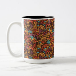 Mayan Fantasy Tweekleurige Koffiemok
