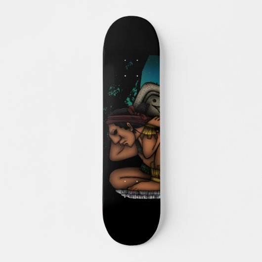 Mayan God Skateboard (Voorkant)