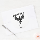 Mayan Gold Quetzal Sticker (Envelop)