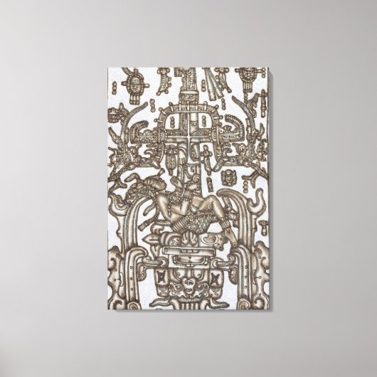 Mayan heerser Pakal Kim de astronaut verpakt doek Canvas Afdruk (Voorkant)
