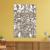 Mayan heerser Pakal Kim de astronaut verpakt doek Canvas Afdruk (Insitu (Woonkamer))