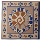 Mayan Hunab Ku Celestial Ceramic Tile Tegeltje (Voorkant)