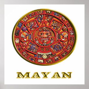 Mayan Indiase kunst Poster