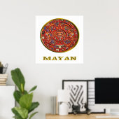 Mayan Indiase kunst Poster (Thuiskantoor)