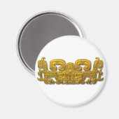 Mayan Jaguar - Gold Magneet (Voorkant / Achterkant)