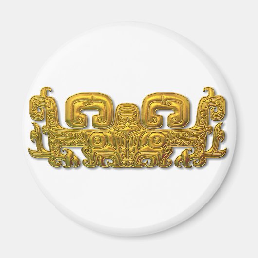 Mayan Jaguar - Gold Magneet (Voorkant)