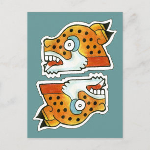 Mayan Jaguar Symbol Briefkaart