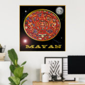 Mayan kalender poster (Thuiskantoor)
