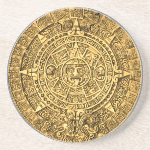 mayan-kalender zandsteen onderzetter