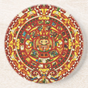 mayan-kalender zandsteen onderzetter