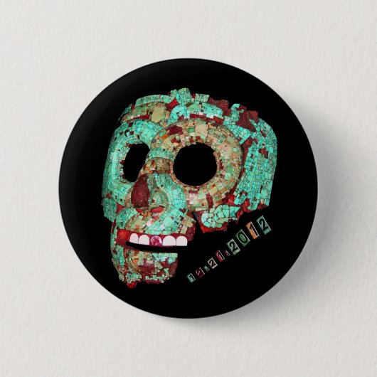 Mayan Mask-2012 Ronde Button 5,7 Cm (Voorkant)