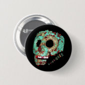 Mayan Mask-2012 Ronde Button 5,7 Cm (Voorkant /achterkant)
