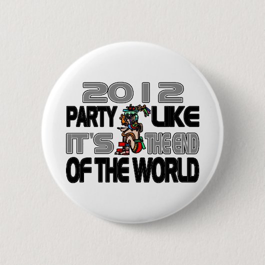 Mayan New Years 2012 Ronde Button 5,7 Cm (Voorkant)