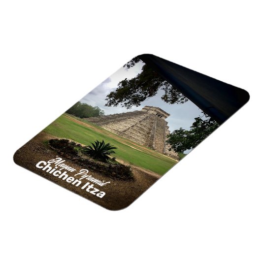 Mayan Pyramid CHICHEN ITZA Travel Souvenir Magneet (Linkerzijde)