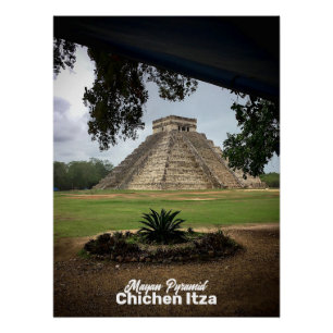 Mayan Pyramid CHICHEN ITZA Travel Souvenir Perfect Poster