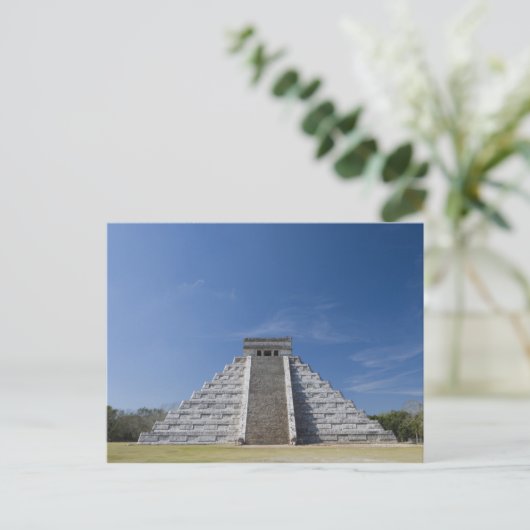 Mayan Pyramid, Morning in maart Briefkaart (Staand voorkant)
