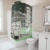 Mayan Ruins Copan Honduras Classy Bathroom Douchegordijn (In situ)