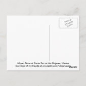 Mayan Ruins, Isla Mujeres, Mexico Briefkaart (Achterkant)