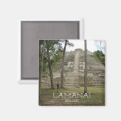 Mayan Ruins op Lamanai, Belize Magneet (Voorkant / Achterkant)