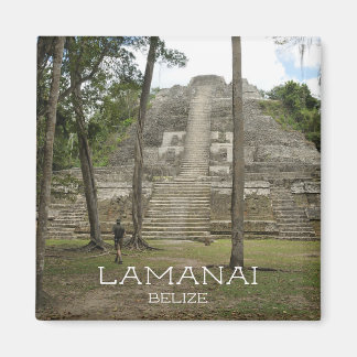 Mayan Ruins op Lamanai, Belize Magneet