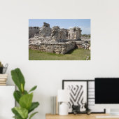 Mayan Ruins, Tulum, Mexico Poster (Thuiskantoor)