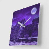 Mayan Ruins | Tulum Mexico Vierkante Klok (Hoek)