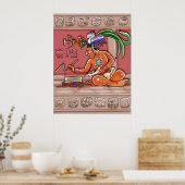 Mayan Scribe Poster (Keuken)