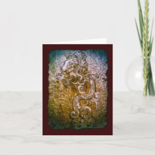 Mayan Serpent God Mexican Art Greeting Cards Kaart