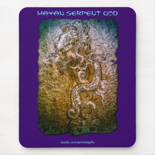 MAYAN Serpent God Mousepad Series Muismat (Voorkant)
