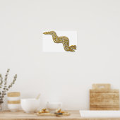 Mayan Serpent-gold Poster (Keuken)