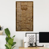 Mayan Stone Carving Art Print (Thuiskantoor)