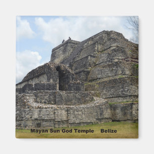Mayan Sun God Temple, Belize Magneet