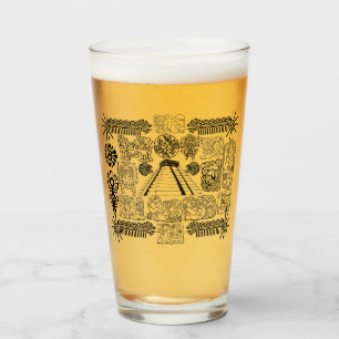 Mayan-symbolen mok glas