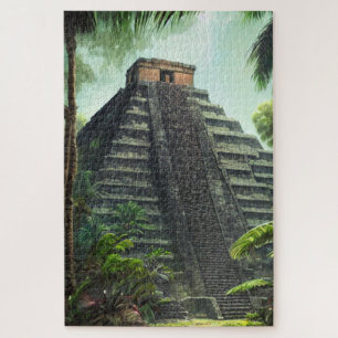 Mayan Temple Jigzaag Puzzle Legpuzzel